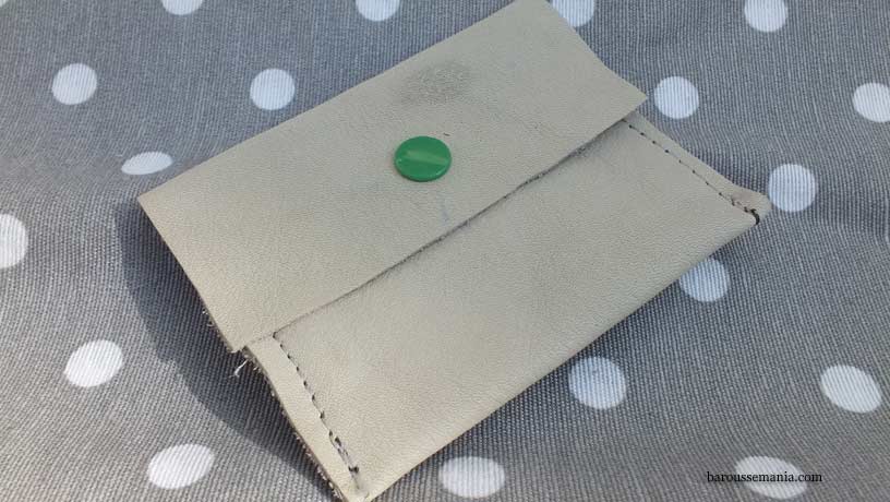 Wallet CB-white green leather PC4